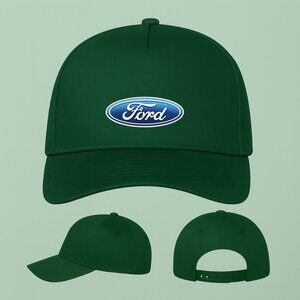 Ford Car Five Panel Twill Snapback Cap- Green